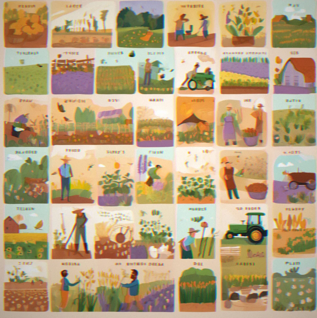 A calendar showing plaant icons scattered across different days with no required pattern